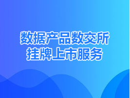 数据产品数交所挂牌上市服务